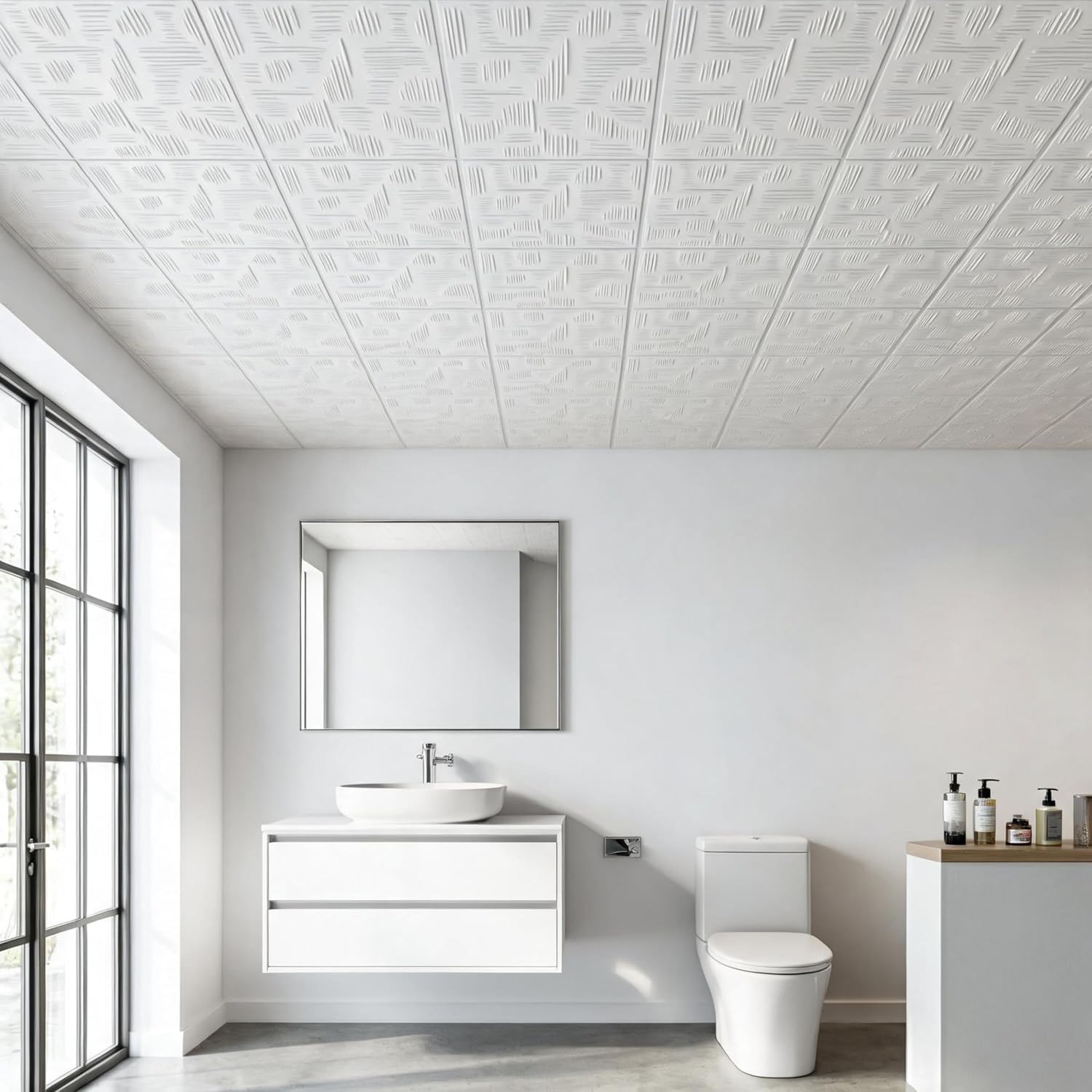 48-Pack Wheat Textured Foam Tiles